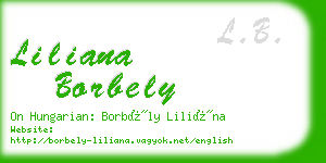 liliana borbely business card